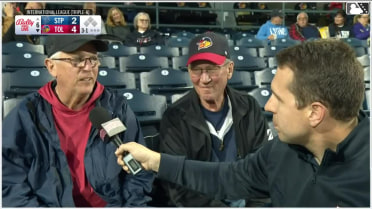 Jace Jung homers (1) on a fly ball to center field.