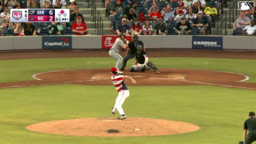 Nick Mitchell singles on a ground ball to right fielder Jean Carlos Sio. Juan Benjamin scores.