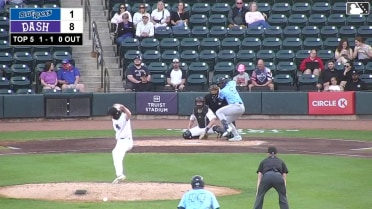 T.J. White singles on a ground ball to center fielder Ely Brown. Hunter Hines scores.