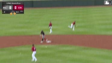 Diego Velasquez doubles (6) on a fly ball to right fielder Justice Bigbie. Charlie Szykowny scores. Maui Ahuna scores.