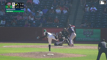 Freili Encarnacion homers (6) on a line drive to left center field. Mason White scores.