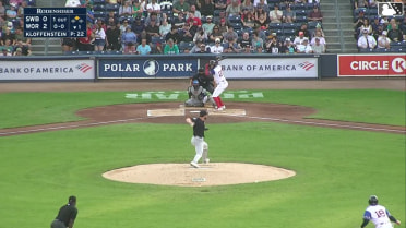 Kristian Campbell doubles (21) on a sharp line drive to right fielder Yanquiel Fernández. Nate Eaton scores.