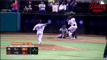 Enyervert Perez hit by pitch. Abdias De La Cruz scores. Ivan Luciano to 3rd. Jose Alpuria to 2nd.