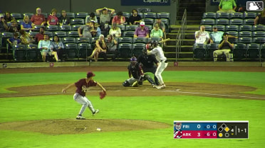 Bill Knight singles on a ground ball to right fielder Orlando Martinez. Sammy Siani scores. Bill Knight to 2nd.