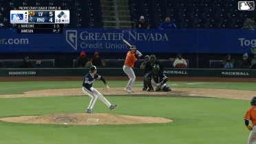 Cade Marlowe doubles (6) on a line drive to right fielder Kristian Robinson. Euribiel Angeles scores. Brett Harris scores.