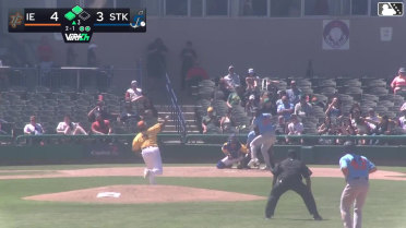 Connor Dykstra singles on a ground ball to center fielder Bobby Blandford. Cesar Quintas scores. Estevan Moreno scores.