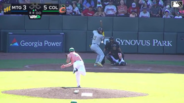 Xavier Isaac homers (7) on a fly ball to right center field.