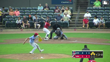 Sammy Siani out on a sacrifice fly to center fielder Miguel Ugueto. Aaron McKeithan scores. J.T. Arruda to 3rd. Bill Knight to 2nd.
