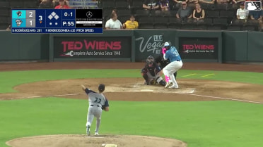 Johnathan Rodríguez homers (1) on a fly ball to left center field.