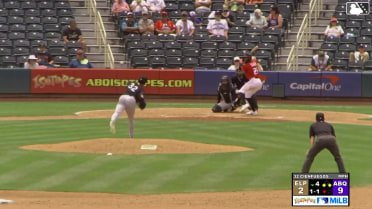 Tevin Tucker out on a sacrifice fly to left fielder Samad Taylor. Cole Carrigg scores.