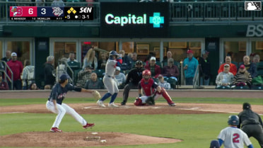 Carlos Mendoza hit by pitch. RJ Schreck scores. Riley Tirotta to 3rd. Rafael Lantigua to 2nd.