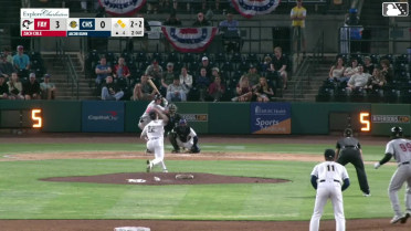Zach Cole doubles (1) on a fly ball to right fielder Brailer Guerrero. Arturo Flores scores. German Ramirez scores.