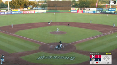 Romeo Sanabria singles on a sharp fly ball to right fielder Alberto Rodriguez. Alex McCoy scores.