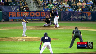 Miguel Hiraldo crushes two run homer to left field