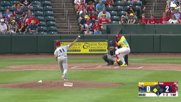 Deniel Ortiz singles on a ground ball to center fielder Carson Roccaforte. Jesús Báez scores.