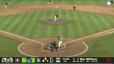 Max Williams homers (5) on a fly ball to right field. Aiva Arquette scores.