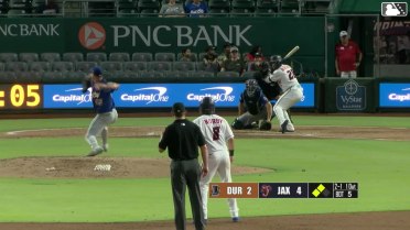 Agustín Ramírez singles on a line drive to right fielder Jake Fraley. Graham Pauley scores. Connor Norby to 3rd.