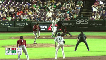 Tyson Lewis doubles (4) on a sharp line drive to left fielder Samuel Munoz. Julio Carreras scores.