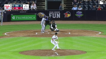 Jack Pineda homers (2) on a fly ball to center field.
