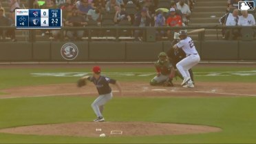 DJ Gladney homers (3) on a fly ball to left field.