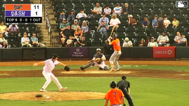 Wehiwa Aloy grounds into a double play, second baseman Colby Shelton to shortstop Ryan Burrowes to first baseman Alec Makarewicz. Maikol Hernández out at 2nd. Wehiwa Aloy out at 1st.