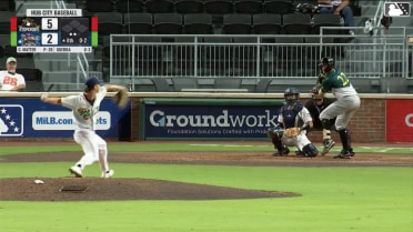 Mason Guerra homers (9) on a fly ball to right center field.