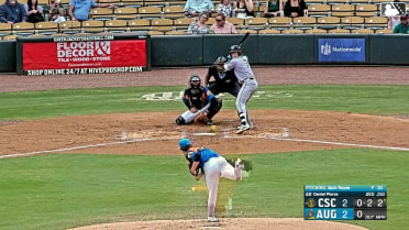 Daniel Pierce reaches on a fielder's choice, fielded by third baseman Luis Sanchez. Marshall Toole scores. Derek Datil to 2nd.