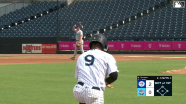 Roderick Arias' 35th stolen base of the season 