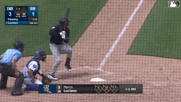 Marco Luciano homers (8) on a fly ball to left field.