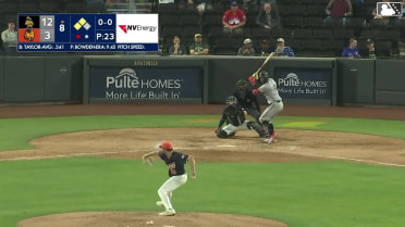 Chris Taylor doubles (6) on a ground ball to left fielder Cade Marlowe. Denzer Guzman scores. Niko Kavadas scores.