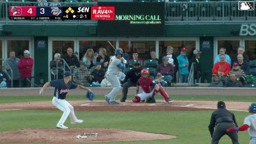 Ismael Munguia flies into a double play, center fielder Steward Berroa to catcher Caleb Ricketts. Rafael Lantigua out at home.