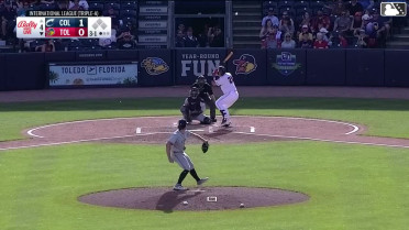 Eduardo Valencia homers (9) on a fly ball to left center field.
