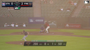 Sebastian Blanco homers (1) on a fly ball to left center field. Cort MacDonald scores.