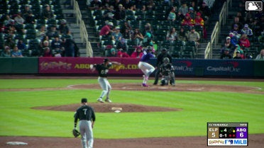 Adael Amador homers (3) on a fly ball to right field. Drew Avans scores.