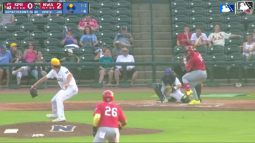 Deniel Ortiz singles on a line drive to center fielder Carson Roccaforte. Jesús Báez scores.