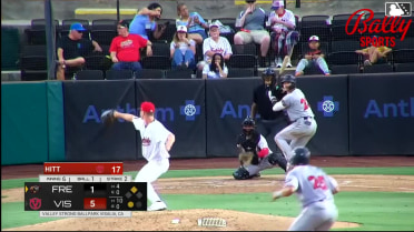 Kyle Fossum homers (4) on a fly ball to left field. Carlos Renzullo scores.