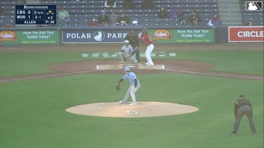 Jason Delay doubles (4) on a sharp line drive to center fielder Kahlil Watson. Vinny Capra scores.