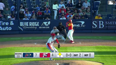 Dylan Campbell homers (7) on a fly ball to left center field. Raylin Heredia scores.