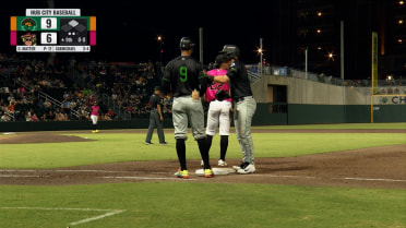 Easton Carmichael's four hits for High-A Greensboro