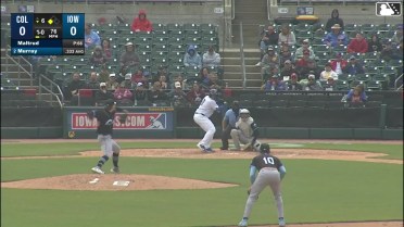 BJ Murray out on a sacrifice fly to right fielder Stuart Fairchild. Owen Miller scores.