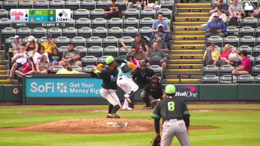 Keiner Delgado singles on a line drive to center fielder Bo Davidson. Will Taylor scores.