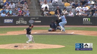 Noah Cardenas homers (8) on a fly ball to left field.