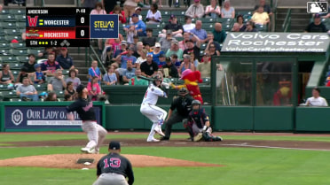 Robert Hassell III homers (2) on a fly ball to center field.