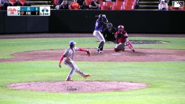 Leandro Arias singles on a ground ball to right fielder Devin Saltiban. Victor Figueroa scores. Braylin Tavera to 2nd.