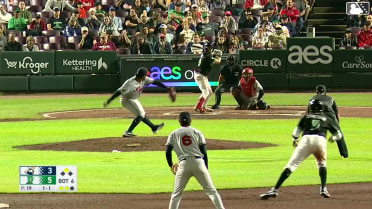 Peyton Stovall singles on a ground ball to left fielder Esteban González. Yerlin Confidan scores.