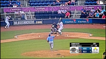 Damon Keith singles on a ground ball to shortstop Karson Simas. Josh Adamczewski scores.
