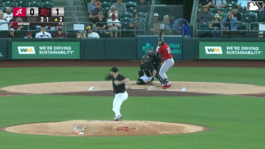 Tyler Locklear homers (1) on a fly ball to left field.