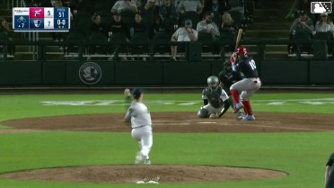 Aroon Escobar homers (1) on a fly ball to center field. Cade Fergus scores.