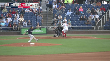 Ronald Rosario out on a sacrifice fly to left fielder Jackson Castillo. Stanley Tucker scores.