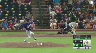 Rosman Verdugo doubles (7) on a ground ball to left fielder Samuel Munoz. Jack Costello scores. Kasen Wells to 3rd.